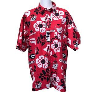 Wes & Willy UGa shirt, tropical, tailgate, statement, gameday, whimsical, bold